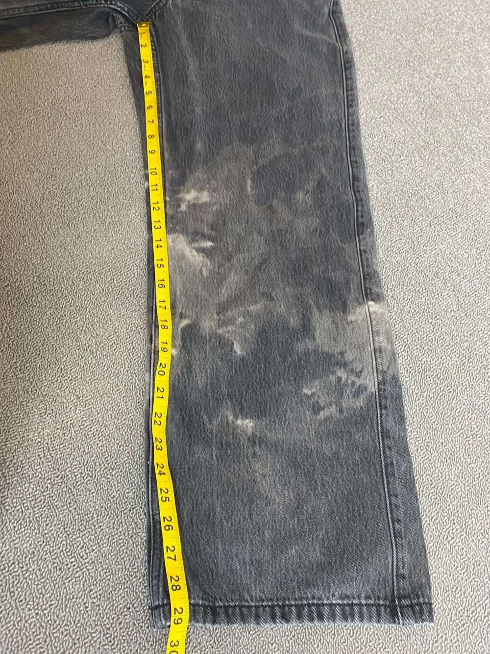 Hollister Washed Bleached Dark Gray Low-Rise Blokecore Streetwear Baggy Jeans
